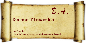 Dorner Alexandra névjegykártya